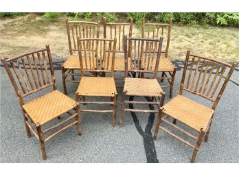 Seven Assembled Old Hickory Adirondack Side Chairs (CTF30)