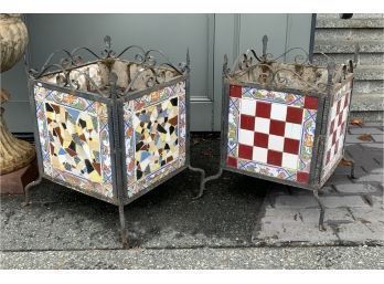 1920s Iron And Tile Planters (CTF50)