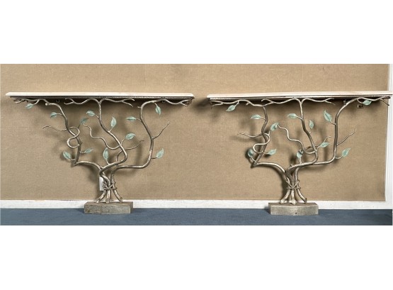 Pr. Painted Iron Console Tables (CTF60)