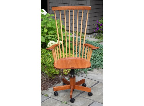 Michael Brown Cherry Swiveling Chair, 1 Of 2 (CTF20)