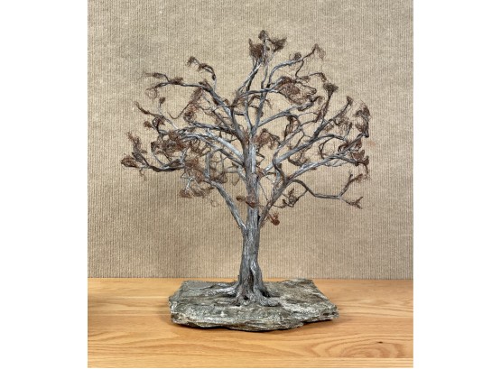 Artisan Stone And Wirework Tree Sculpture (CTF20)