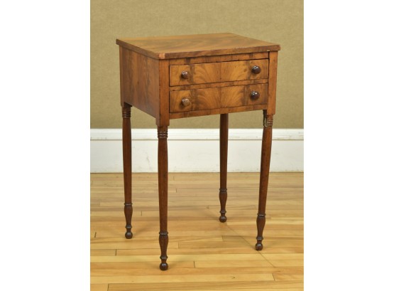 19th C. Two Drawer Mahogany Stand (CTF20)