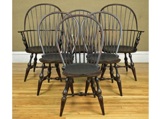 Set Of Six D.R. Dimes Windsor Chairs (CTF30)