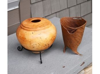 Two Artisan Wooden Vessels (CTF10)
