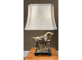 Vintage Iron Chinese Style Horse Lamp (CTF10)