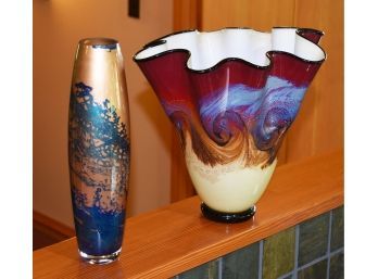 Robert Coleman Art Glass Vase & Other (CTF20)