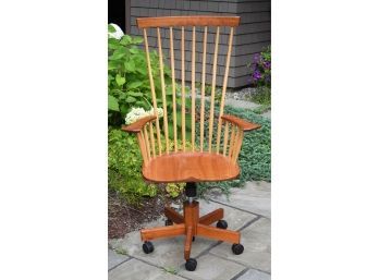 Michael Brown Cherry Swiveling Chair, 1 Of 2 (CTF20)