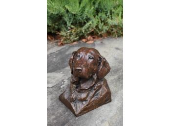 Walter Matia Bronze Bust Of Dog (CTF10)