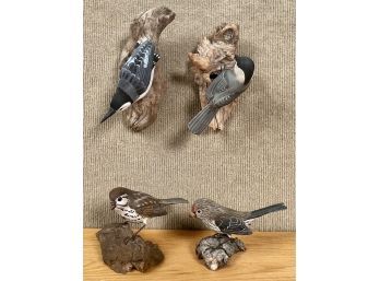Four Russell Coburn Carved Bird Figures (CTF30)