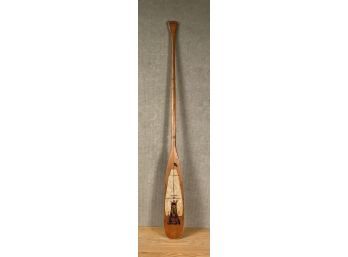 Vintage Paint Decorated Wood Canoe Paddle (CTF10)