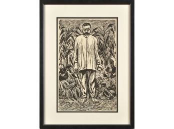Ignacio Aquirre Woodcut, Emiliano Zapata (CTF20)