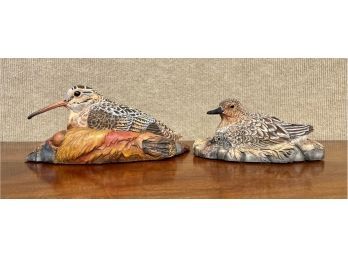 Two Jim Maas Carved And Painted Wooden Bird Figures (CTF20)