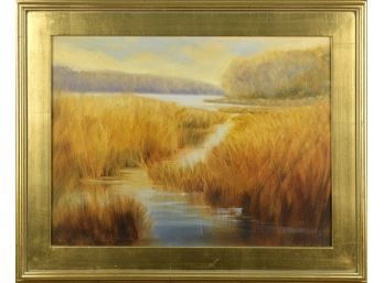 Dana Goodfellow (Darien CT) Oil On Canvas, Holly Pond (CTF30)