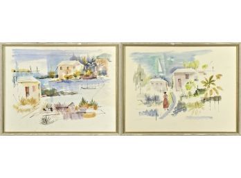 Pair Watercolors, Coastal Scenes (CTF20)
