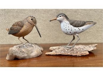 Two Russell Coburn Shorebird Carvings (CTF20)
