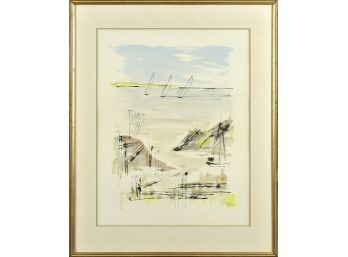 Alfred Birdsey Watercolor, Coastal Scene (CTF20)