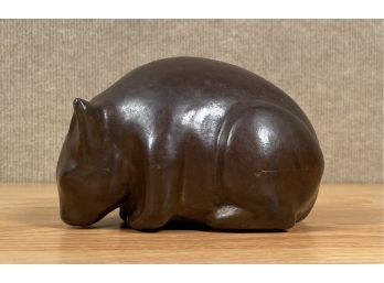 Small Signed Bronze Animal Sculpture (CTF10)