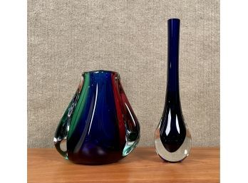 Two Art Glass Vases (CTF20)