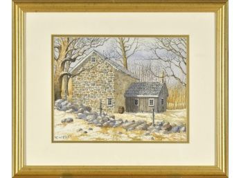 Richard Eddy Watercolor, Barn (CTF10)