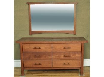 Arts & Crafts Style Fairhaven Furniture Co. Cherry Dresser And Mirror (CTF40)