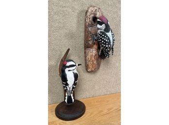Gilly & Downy Artisan Woodpecker Carvings (CTF20)