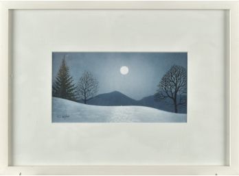 Frank Wilson Watercolor, December Moon (CTF10)