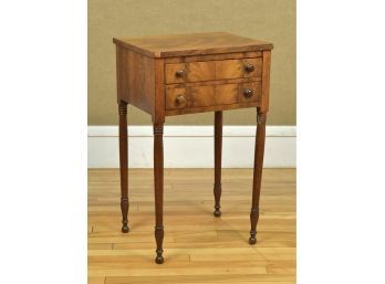 19th C. Two Drawer Mahogany Stand (CTF20)