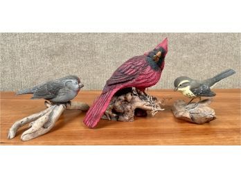 Gilman And Coburn Carved Bird Figures, 3pcs (CTF20)