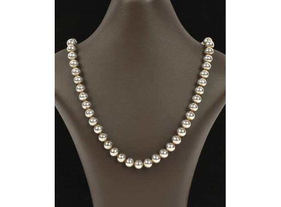 Sterling Silver Bead Necklace  (CTF10)