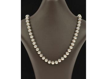 Sterling Silver Bead Necklace  (CTF10)