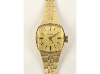 Vintage 14K Yellow Gold Geneve Swiss Wrist Watch (CTF10)