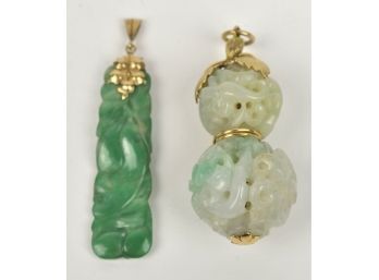 Vintage Carved Jade Pendants (CTF10)