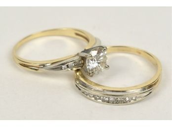 Diamond Engagement Ring And Wedding Band (CTF10)
