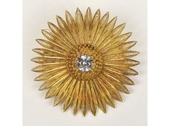 18k Gold Flower Pin (CTF10)