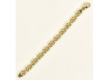 14K Yellow Gold Round Link Bracelet (CTF10)