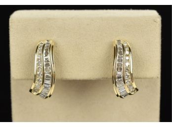 14k Gold Diamond Earrings (CTF10)
