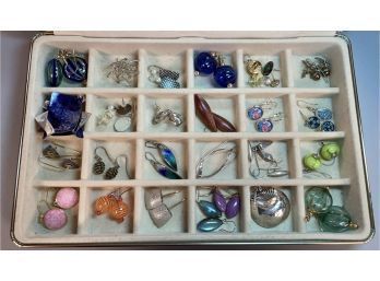 28 Pairs Of Sterling And Designer Earrings (CTF10)