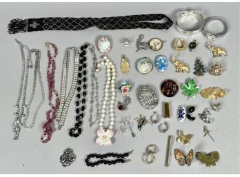 Costume Jewelry, Pins, Necklaces, And More (CTF10)