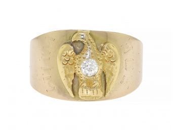 Fraternal Order 14k Gold And Diamond Ring (CTF10)