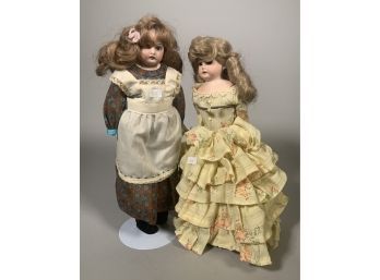 Two Antique Bisque Head Dolls (CTF10)