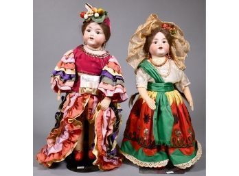Armand Marseille Kiddiejoy Cuban And Mexican Noble Bisque Head Dolls (CTF20)