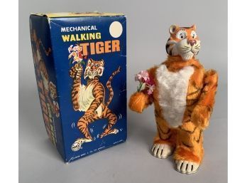 Vintage Marx Mechanical Walking Tiger With Box (CTF10)