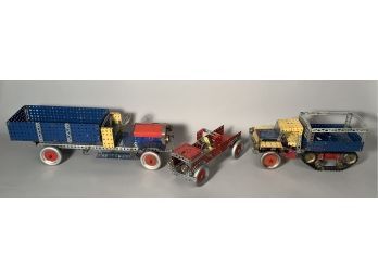 3 Vintage Erector Truck Toys (cTF20)