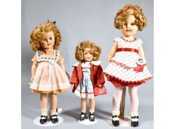 Three Vinyl Head Shirley Temple Dolls By Ideal (CTF20)