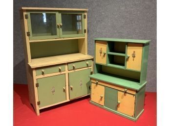 Two Vintage Childrens Doll Hutches (CTF10)