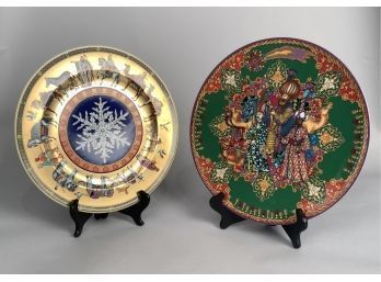 Two Versace Rosenthal Holiday Display Plates, 2 Of 8 (CTF10)