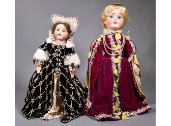 Italian And Austrian Bisque Head Monarch Dolls (CTF20)