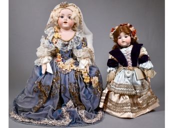 Two Armand Marseille Kiddiejoy French Character Bisque Head Dolls (CTF20)