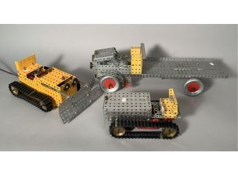 Vintage Erector Sets, Bulldozers And Truck (cTF20)