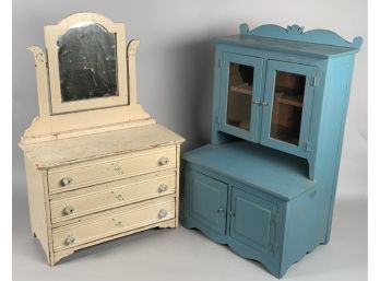 Two Pieces Of Vintage Childrens Doll Furniture (CTF20)